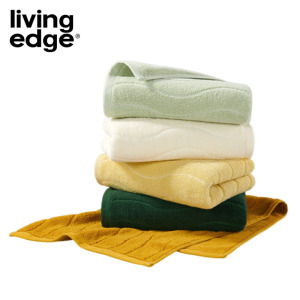 living edge波纹系列 抗菌纯棉素色毛巾浴巾组合 34*75cm/115g+70*140cm/420g