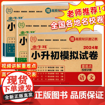 小升初模拟试卷2024人教版语文数学英语科学全套 预备新初一小学六年级下册毕业升学总复习资料名校模拟试卷文言文小升初 暑