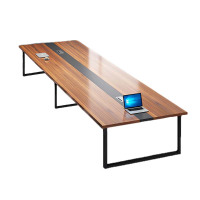 正斌会议桌长桌简约现代工作台会议室长条桌办公桌椅组合3.5*1.4(米)