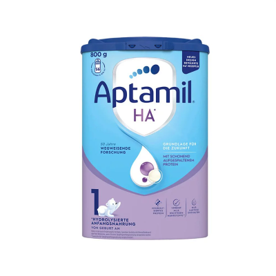 原装进口德国爱他美Aptamil水解蛋白奶粉HA抗过敏适度半水解免敏1段奶粉(4-6个月)800g