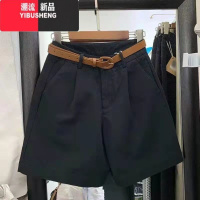 YIBUSHENG短裤女2024装韩版新款宽松显瘦高腰阔腿外穿薄款休闲五分裤