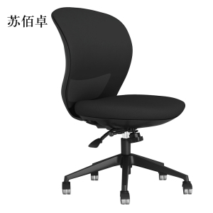 苏佰卓工作椅电脑椅人体工学升降转椅写字椅黑框黑网(无扶手款)