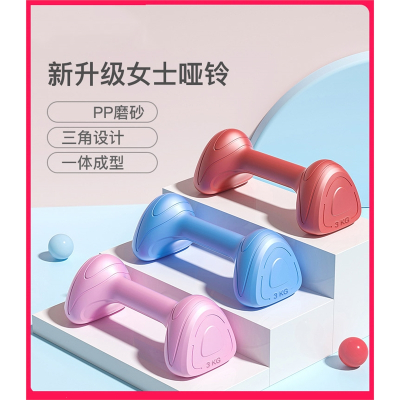 哑铃古达女士健身家用瘦手臂亚铃瑜伽器材儿童小哑铃132kg5一对亚玲