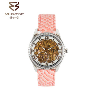 妙时空(MIUSKONE) 女神镂空花瓣元素方钻机械机芯皮带腕表 – 典雅系列MS50 (遇国庆/春节将于假后首日发货)
