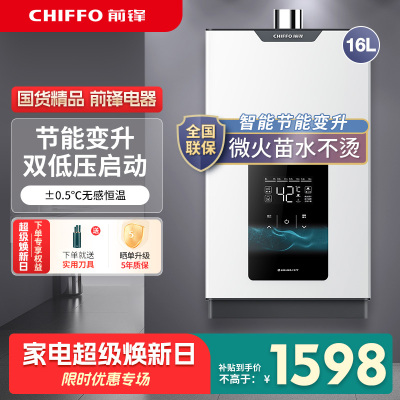前锋燃气热水器新款旗舰店16L家用洗澡恒温强排式天然气恒温XD560微火苗速热智能控温 JSQ25-XD560 13L