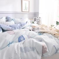 美帮汇款夏季床上四件套全棉全棉北欧风床上用品单人床单被套三件套