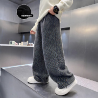 男童秋冬直筒加绒裤子新款中大儿童冬装加厚休闲长裤潮酷韩范