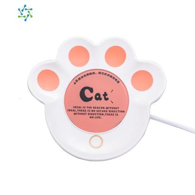 暖暖杯情人节猫爪恒温宝暖杯垫电保温底座水杯子热牛奶三维工匠恒温器+猫爪杯粉