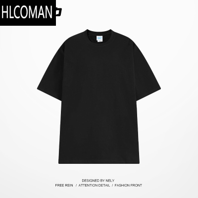 HLCOMANNELY新疆精梳棉纯色短袖打底衫T恤男女情侣装内搭纯白体恤
