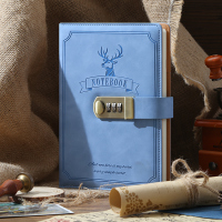 幻窕 复古密码本带锁创意日记本A5简约笔记本学记事本万用手册 BJ957