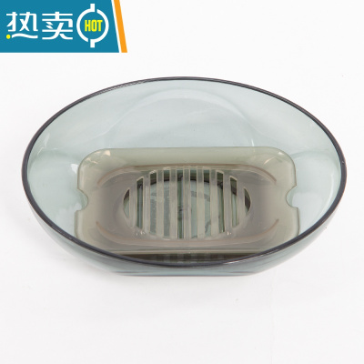 敬平创意肥皂盒简约风格沥水大肥皂架北欧风香皂盒时尚造型皂盒不积水 透明咖