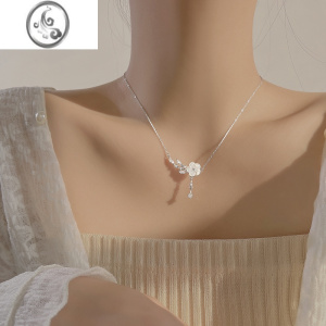 JiMi/贝壳花朵项链银银女小众设计高级感2023年新款潮轻奢锁骨颈链 贝壳花朵项链S925银