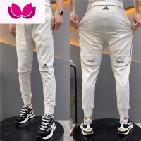 七斓冰丝休闲裤男夏季薄款束脚速干运动裤潮流百搭快手网红小脚哈伦裤