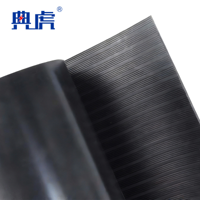 典虎 高压绝缘垫 黑色条纹10mm*1m*10m 卷