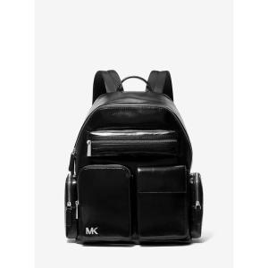 Michael Kors意大利头层牛皮商务休闲双肩包男大容量手提斜挎包礼物潮男背包 Black