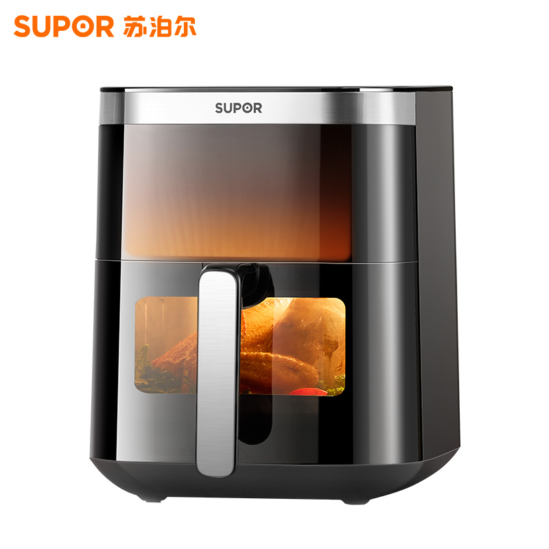 苏泊尔(SUPOR)空气炸锅免翻面家用全自动龙卷风大风量 远红外可视6.3L大容量 炸烤一体空炸KD63Y896