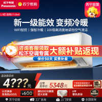 松下空调洵风系列 1.5匹挂壁式空调挂机 新一级能效 100倍纳诺怡 WIFI 松下原装压缩机电辅加热DG35K410Q