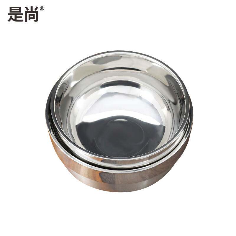是尚 不锈钢碗 304不锈钢碗双层隔热防烫