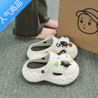 SUNTEK帕恰狗洞洞鞋夏季女外穿2023新款厚底增高防滑eva凉鞋网红沙滩鞋