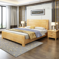 翌嘉 实木床单人床宿舍公寓床 1.5米床含1个床头柜