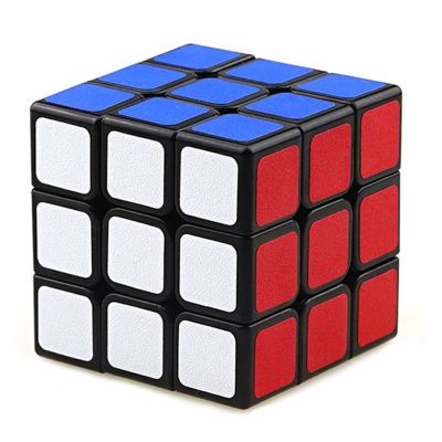魔方儿童玩具三阶益智初学者比赛顺滑减压套装学生专用送教程三阶魔方磨砂-黑色