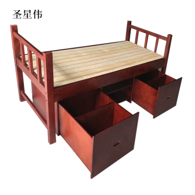 圣星伟单位宿舍床带储物单层床2060*940*810mm