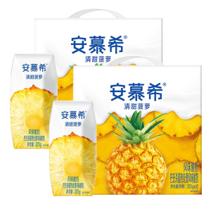 [9月生产]伊利安慕希风味酸奶 清甜菠萝205g*12盒*2箱