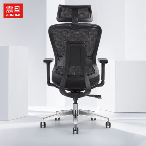 震旦(AURORA)CELSQW0011 人体 工学椅 久坐舒适 椅子升降转椅 黑色
