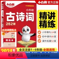 [古诗词]252首 小学通用 [正版]2024万唯小白鸥星空小升初古诗词252首小学生必背古诗词大全翻译人教版四五六年级