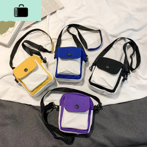 帆布单肩包男学生潮牌斜挎包韩版潮流学院背包港风休闲情侣小包包NEW LAKE男士斜挎包