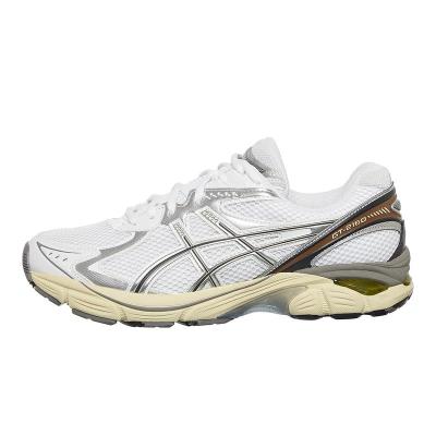 ASICS/亚瑟士跑步鞋缓震轻便回弹男士运动休闲白黄配色