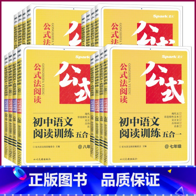 [语文阅读]全套2本 七年级/初中一年级 [正版]星火初中语文阅读理解答题模板七年级八九年级初一初二初三上下册语文阅读理