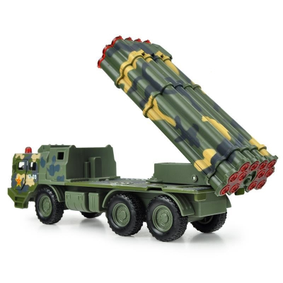 仿真军事模型合金防空导弹智扣发射车火箭炮阅兵军事模型车儿童玩具车JY-26雷达_蓝_