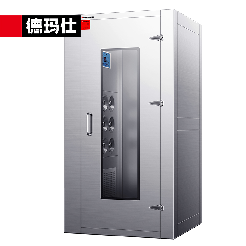 德玛仕(DEMASHI)不锈钢风淋室 单人单吹风淋通道食品厂工厂用风淋房风淋房红外感应DMS-FLS-D1100A2