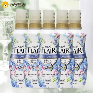 花王FLAIR衣物柔顺剂5瓶 缤纷四季花王宝宝可用香氛防静电日本原装进口