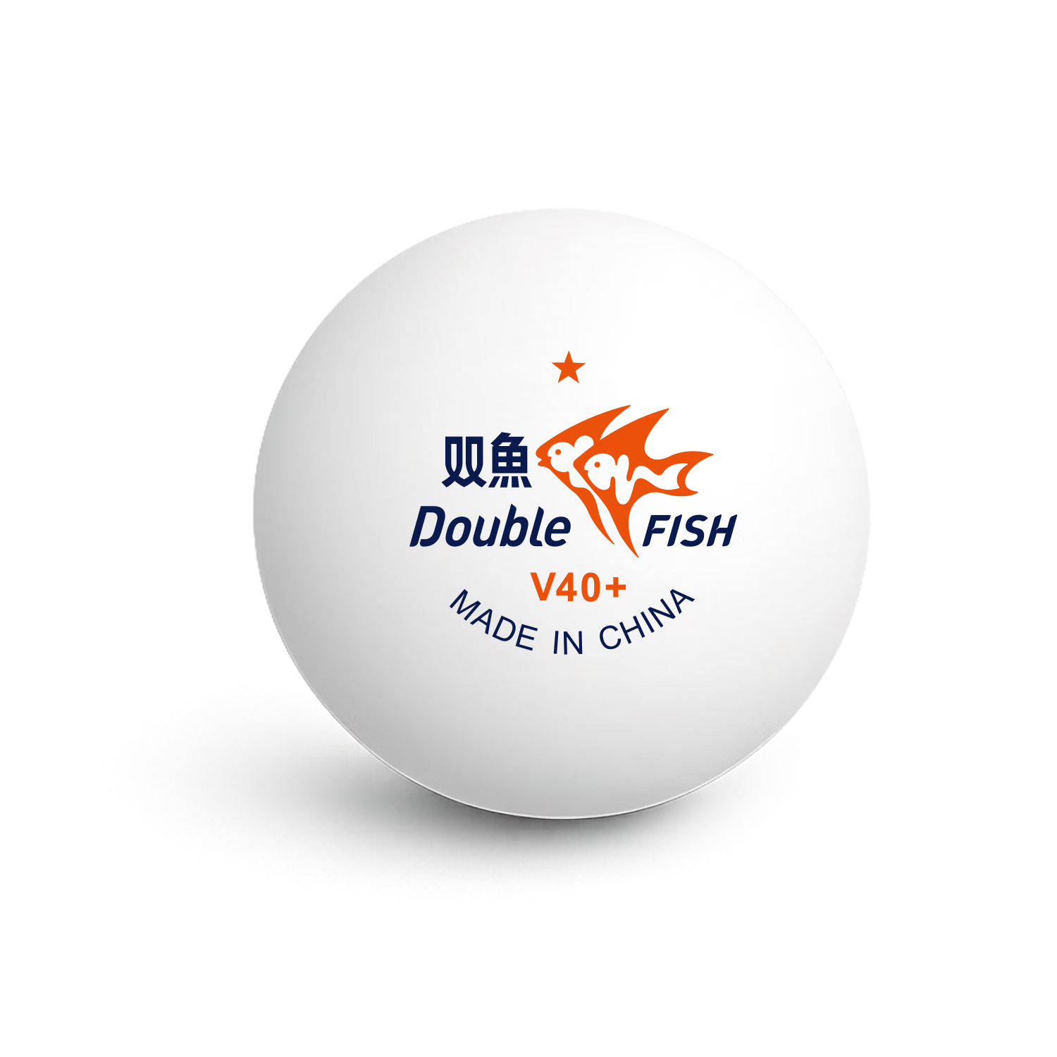 双鱼(DOUBLE FISH)乒乓球 V40+一星球白色 10只/盒 三盒装