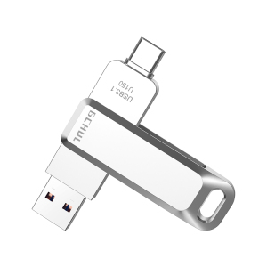 杰储(GCHUL)UP1400 霞光系列 128G USB3.1双接口U盘/优盘 (计价单位:个) 银色
