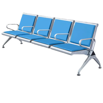 戴劲 靠背排椅中间带扶手加厚机场银行车站医院等候椅连椅四人位有垫