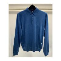 Hugo boss雨果波士POLO衫男保暖透气抗皱亲肤纯羊毛系扣修身