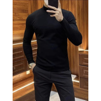 德绒男士秋冬季净版高端半高领纯色修身长袖高弹力打底衫保暖T恤