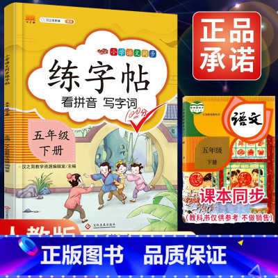 5下》练字帖 [正版]2023新版二年级下册同步练字帖三四五六年级一年级下册同步字帖人教版上册语文汉字生字本笔顺笔划拼音
