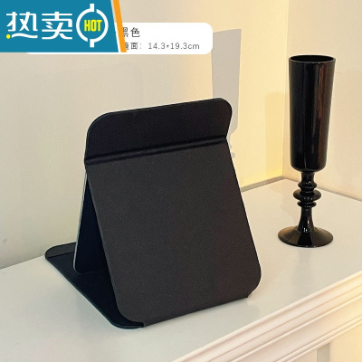 敬平复古折叠化妆镜宿舍学生随身便携小大号办公室桌面台式梳妆台镜子 大号黑色 新款便携式用镜