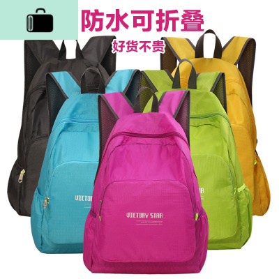 双肩包女2019运动户外休闲登山折叠旅行包轻便书包男旅游皮肤背包NEW LAKE
