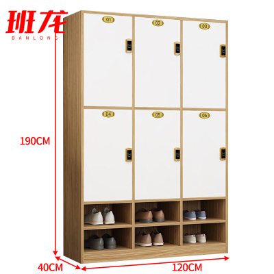 班龙存包柜更衣柜6门感应锁台