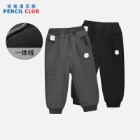 [新品5折价:79元]铅笔俱乐部童装2025年秋冬新款女小童长裤宝宝加绒裤子儿童加厚针织裤