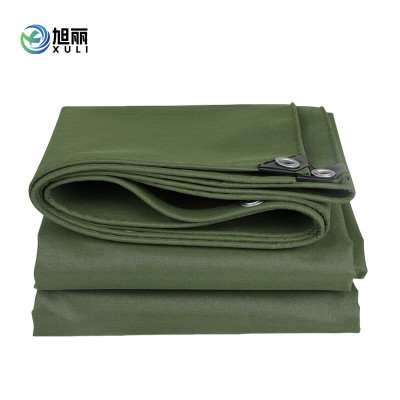 旭丽 篷布防水加厚耐磨帆布防雨布遮阳遮雨隔热军绿色加厚[1M*1M]