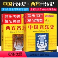 [正版]全套2册中国音乐史+西方音乐史 第2版 音乐考研复习精要 湖南文艺出版社 中西方音乐史教程教科书籍 音乐考研专
