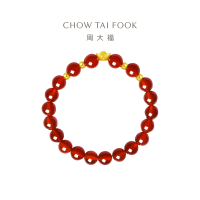 周大福文化祝福 富富有余黄金玉髓手链[多款可选]EOR554-EOR556七夕礼物