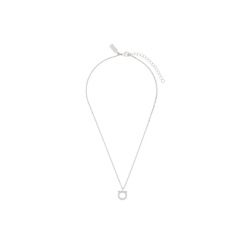 Ferragamo金属链条水晶collana gancio女士时尚百搭配饰项链