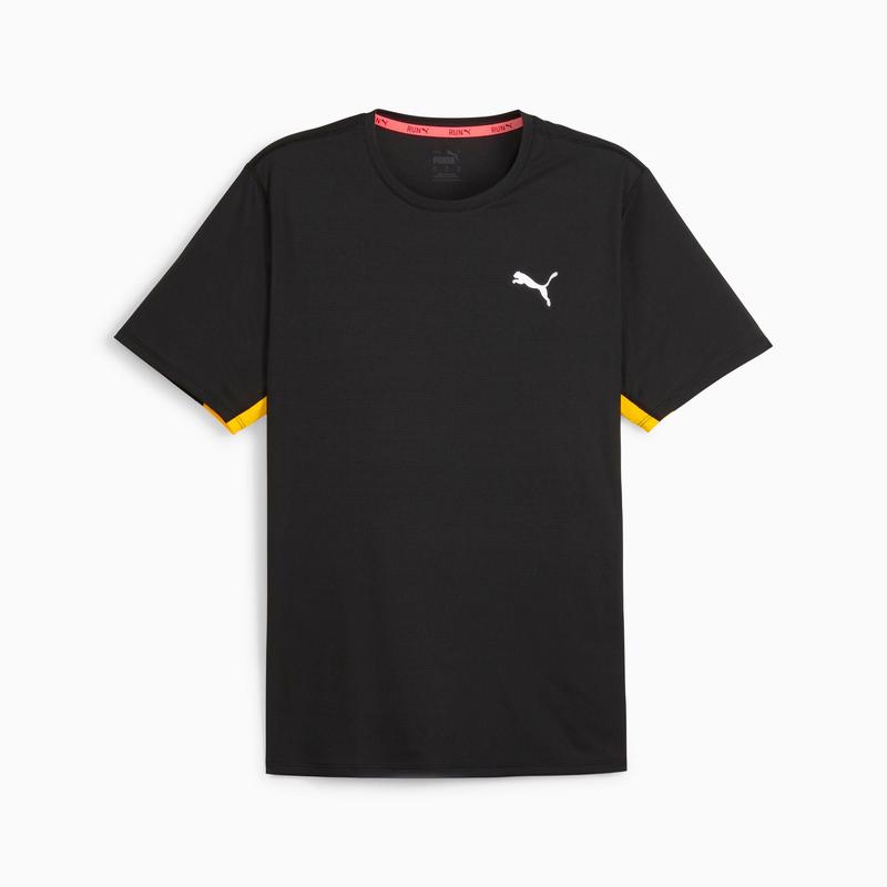 彪马(Puma)PUMA男款速干透气运动跑步短袖T恤Slim版纯棉混纺户外